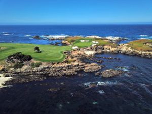 Cypress Point 16th Fairway Drone